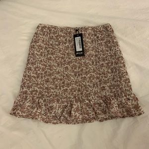 NWT Nasty Gal pink floral rouched Skirt